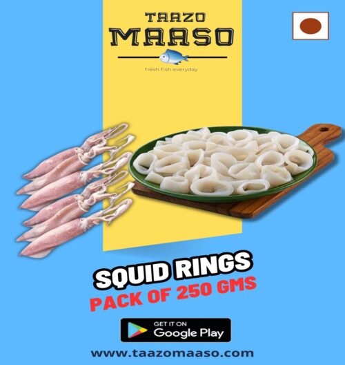 Squid Rings<br><b  style="color:red; font-size:15px">Per: 250 gm-Gross (150 gm Net wt.)</b>