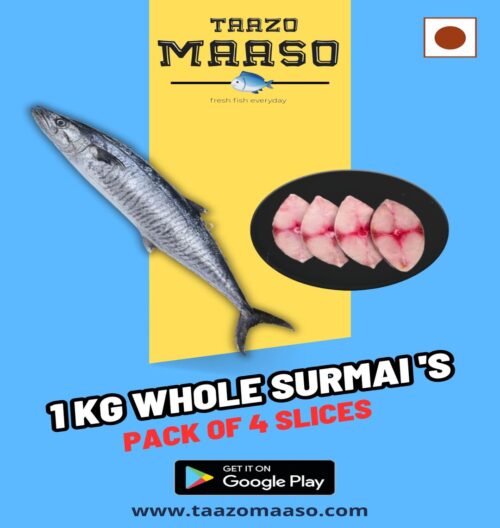 Surmai - Med. Size<br><b  style="color:red; font-size:15px">Per: Pack of 4 Slices (No Head & Tail)</b>