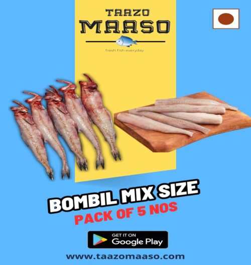 Bombil (Whole-Head Tail cleaned) - Mix Size<br><b  style="color:red; font-size:15px">Per: Pack of 5 nos + 2 nos free </b>