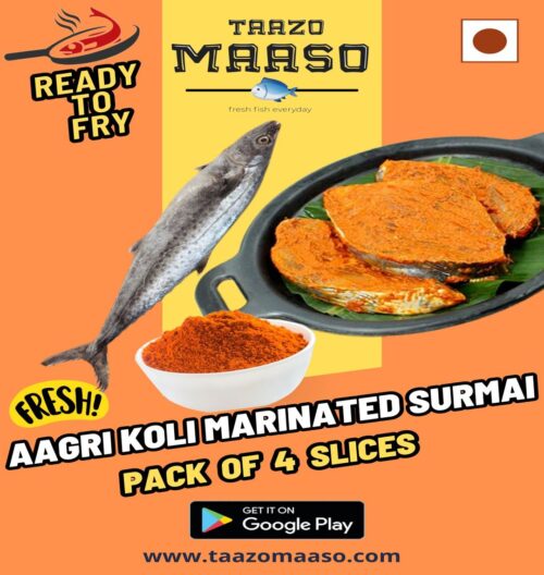 Aagri koli Surmai Med. size<br><b  style="color:red; font-size:15px">Per: Pack of 4 steaks</b>