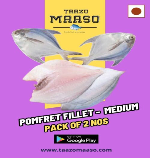 Pomfret Fillet - Med. Size<br><b  style="color:red; font-size:15px">Per: 2 Nos</b>