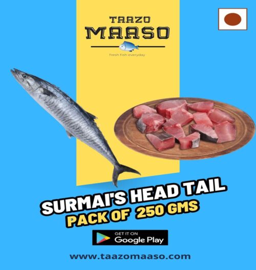 Surmai - Head & Tail cuts <br><b  style="color:red; font-size:15px">Per: Pack of 250 gms- Gross</b>